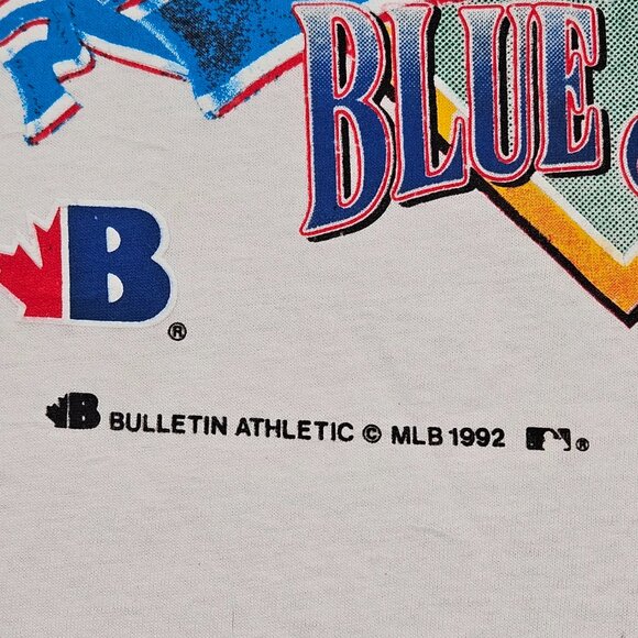 MLB 1992 Toronto Blue Jays World Series Champions T-Shirt Mens XL VTG White Tee - Picture 5 of 15